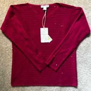 NWT Tommy Bahamas V-neck sparkle sweater